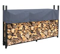 QUICK STAR Metal Firewood Rack Anthracite 200 x 25 x 115 cm Garden Firewood Shelter 0,8 m³ / 1 SRM Stacking Aid Outdoor with Weather Protection Gray