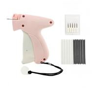 Quick Stitch Gun for Clothes - Mini & Micro Stitch Gun | Handheld Stitching Machine for Clothing Repair | Portable Fabric Stitcher for Instant Repairs (Lightweight & Easy to Use) (Pink)