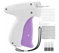 Quick Stitch Sewing Gun - Mini Stitch Machine Micro Stitch Gun with 6 Needles & 500 Black 500 White Glue Needle, Quick Stitch Tag Tool Fixer for Clothes, Clothing Tagging Tool for Quilt Fixing(White)