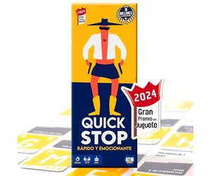 Quick Stop: Dynamic Board Game for Family and Friends - Toy Grand Prix 2024-Creativity and Speed - Entertainment Version of Stop Game