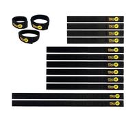 Quick-Straps by Wrap-It Storage - Assorted 12-Pack Black - Hook and Loop Hose and Cable Organizers