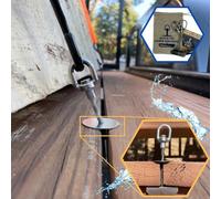 QUICK TIE DOWN ANCHORS 2pcs Trailer, Deck or Dock Anchors for Gap Between Boards, No-Bolt/Screw - 1200lb Break Strength - 316 Stainless Steel (Marine Grade) Alternative to D-Rings - Easy to Install