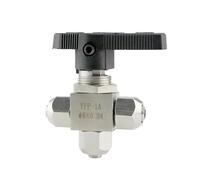 Quick Twist Fit 8x5mm ODxID PU Tube Air Hose Tee 3 Ways L Port Ball Valve 304 Water Gas Fuel Oil