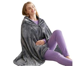 Quick Warming Electric Blanket - Portable Heating Cape for Everyday Use, Cosy Warmth, Practical Poncho Cloth for Work Areas, Weekend Trips, Recreation Zones, Soothing Relaxation, High-Quality Tem