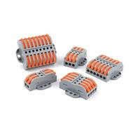 Quick Wire Cable Connectors With Fix Hole Compact Wiring Terminal Block For Home Docking Electrical Connection IDGTTLDF(22G-5M 5PCS)