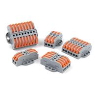 Quick Wire Cable Connectors With Fix Hole Universal Compact Wiring Terminal Block Docking Electrical Connection 2Pcs(22G-2M 10PCS)