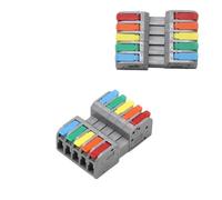 Quick Wire Connector Docking Mini Universal Compact Electrical Wiring Connectors Push-in Butt Conductor Terminal Block(DF2604D-5,1pcs)