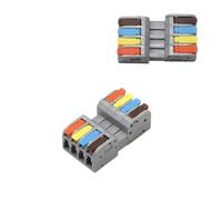 Quick Wire Connector Docking Mini Universal Compact Electrical Wiring Connectors Push-in Butt Conductor Terminal Block(DF2604D-4,50pcs)