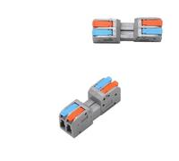 Quick Wire Connector Docking Mini Universal Compact Electrical Wiring Connectors Push-in Butt Conductor Terminal Block(DF2604D-2,20pcs)