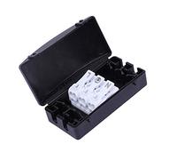 Quick Wire Connector Junction Box - 3-Pole 16A Lever Terminal Block for LED Lights, Ceiling Lamps & DIY Electrical Wiring - Tool-Free Inline Cable Connector, Fire-Resistant PA66, 450V