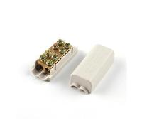 Quick Wire Connector T-Type High Power Terminal Block 60A/400V 1-6mm2 Cable Splitter 100A/1000V 2.5-10mm2 Junction Box IDGTTLDF(ZK-1306-2,10PCS)