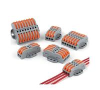 Quick Wire Connectors Compact Splicing Wiring Cable Connections With Fix Hole Push-in Conductor Terminal 0.08-4.0mm2 IDGTTLDF(NC-22G-12,25PCS)
