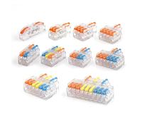 Quick Wiring Connector Splitter wiring cable Push-in 1 in multiple out Combined 2/3 pin Butt Home Terminal Block IDGTTLDF(10PCS D2-2TM)