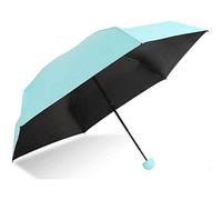 Quick4You Umbrella with Capsule Case Mini Folding Travel Capsule Umbrella Compact Fast Drying (Blue)
