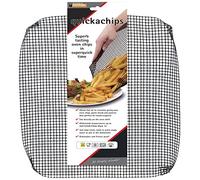 QuickaChips Oven Mesh Chip Tray 2 Pack - Non Stick Crisping Baking Tray, Black Airflow Mesh Oven Tray for Crispy Chips, Fries, Pizza & Snacks - Even Heat Cooking Oven Rack