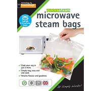 Quickasteam Large Microwave Steam Cooking Bags - 25 Bags Size Large