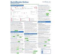 QuickBooks Online Quick Reference Training Card - Laminated Tutorial Guide Cheat Sheet (Instructions and Tips)