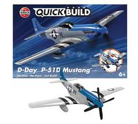 QUICKBUILD Aircraft Kits J6046 D-Day P-51D Model Building Kit Kids Construction Toys for Boys Girls Fighter Jet & Toy Aeroplane Sets, Plane Enthusiast Gifts