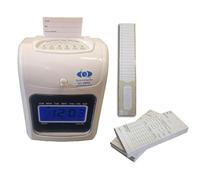 QuickClocks Clocking In Machine QC500D Starter Pack Time and Attendance Recorder ideal clocking in machines for small business includes 200 weekly clock cards and a 20 position clock card rack