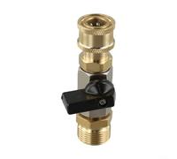 Quickconnect High Pressure Washer Adapter Featuring Brass Interfaces and Multiple Nozzle Attachments with Swivel Joint to Prevent Hose Twisting (A)