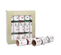 Quickdraw 10 x Christmas Crackers - 12" Traditional Festive Crackers with Party Hats Jokes and Gifts Luxury Designs (Christmas Gonks)
