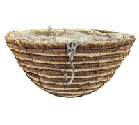 Quickdraw 12” Rope Hanging Basket Indoor & Outdoor Garden Plants Hanging Flower Planters with Chain & Liner (1 x Basket)