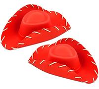 Quickdraw 2 x Childrens Red Cowboy Hat Wild West EVA Toy Story Fancy Dress Costume Accessory