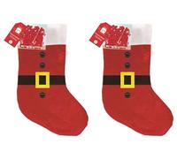 Quickdraw 2 x Personalised Christmas Stockings Santa Sack Add Your Own Name Boy or Girl Xmas Gift Stocking Santas Boot