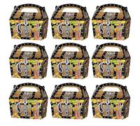 Quickdraw 30 x Pirate Treasure Chest Food Boxes Kids Party Favours Box Bag for Food Treats & Gifts