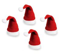 Quickdraw 48 Novelty Santa Hat Wine Bottle Toppers Father Christmas Hats Tops Decoration