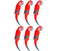 Quickdraw 6 x Inflatable Parrot 48cm Blow Up Tropical Bird Pirate Party Decoration Prop Fancy Dress Accessory