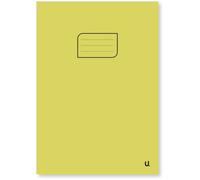 Quickdraw A4 & A5 Exercise Books School Notebooks 144 Pages 10mm Grid Squares Graph Paper Childrens Yellow Homework School Science Book (A5 Book)
