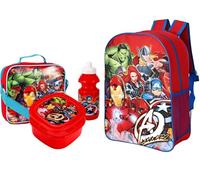 Quickdraw Avengers Backpack & 3pc Lunch Bag Set Kids Superhero Back to School Bag Sandwich Box Set