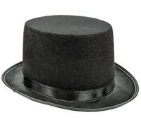 Quickdraw Black Tall Top Hat Hard Topper Adult Magician Victorian Ringmaster