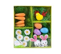Quickdraw Easter Bonnet Decorating Kit 16pc Kids Bonnets Art Craft Decoration Set Bunny Chick Carrots Flowers Eggs