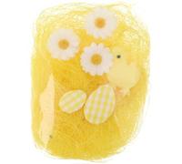 Quickdraw Easter Bonnet Decorating Kit 7 Piece Set Includes Flowers Eggs Chick & Grass Parade Decoration DIY Craft Pack (Yellow)