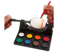 Quickdraw Easter Egg Painting Kit with Rotating Holder Stand & 8 Paint Colours Brush Craft Set for Kids Adults - Egg Decorator Spinner Tool for Easter Crafts Decorating Eggs Hunt Activity Kit