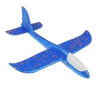 Quickdraw Foam Glider Plane 48cm Large Kids Hand Throw Airplane Toy Outdoor Flying Glider Aircraft Stunt Plane 2 Flight Modes Garden Beach Park Aeroplane Toy Red Blue (Blue)