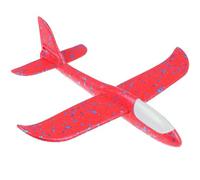 Quickdraw Foam Glider Plane 48cm Large Kids Hand Throw Airplane Toy Outdoor Flying Glider Aircraft Stunt Plane 2 Flight Modes Garden Beach Park Aeroplane Toy Red Blue (Red)