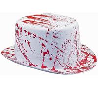 Quickdraw Halloween Blood Stained Top Hat Adults Halloween Fancy Dress Costume Accessory Bloody Splatter Scary Hats