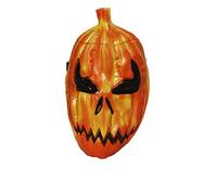 Quickdraw Halloween Mask For Kids & Adults Fancy Dress Rubber Latex Demon Pumpkin Skeleton Frankenstein Face Cover Costume Accessory (Pumpkin Mask), Red
