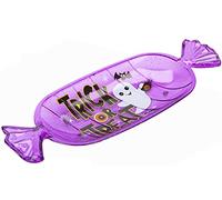 Quickdraw Halloween Sweet Shaped Trick or Treat Tray Kids Plastic Party Serving Dish for Candy & Chocolate (Purple) (QDS975050)