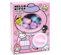 Quickdraw Hello Kitty Vending Machine Surprise Toy - Official Collectible Set with 10 Pastel Capsule Eggs & Character Pencil Toppers - Interactive Stationery Gift for Kids & Collectors