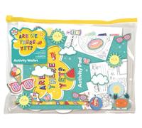 Quickdraw Kids Travel Activity Wallet Holiday Journal Set with Stickers Pencil Eraser & Sharpener - Are We There Yet Children’s Puzzle Book Games Mazes Word Search A5 Travel Entertainment Kit