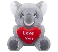 Quickdraw Koala Teddy Bear Plush Toy 15cm - Cute Soft Cuddly Koala Teddies with Love Heart - Stuffed Animal Gift - Mini Plush Keepsake Comfort Toy Decoration Australian Teddies