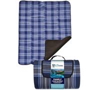 Quickdraw Large Picnic Blanket Jumbo Sized Waterproof Outdoor Rug 2m x 1.5m Huge Foldable Camping Travel Mat (Blue)