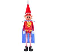 Quickdraw Naughty Christmas Elf Costumes and Clothes for Cheeky Badly Behaved Elves (Super Elf Outfit - Blue)