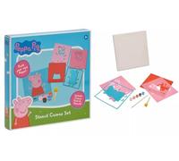 Quickdraw Peppa Stencil Printing Canvas Kit Paint Your Own Peppa Art & Craft Activity Set, HUN_22502