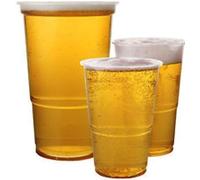 Quickdraw Pint Plastic Cups Clear Disposable Drinking Cups Recyclable Party Events Beer Pints Glasses Festivals Multi Packs (250)