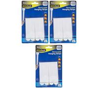 Quickdraw Strong Hanging Strips 10kg Load Capacity for Hanging Mounting Picture Photo Canvas Frames - Removable & Damage Free (3 Packs - 12 Strips)
